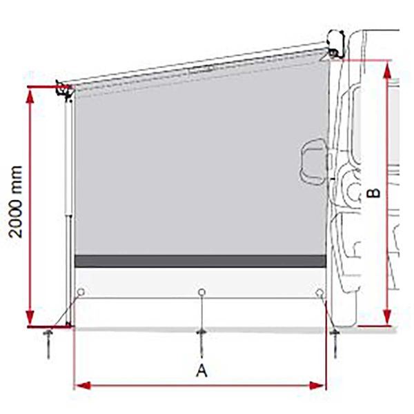 Fiamma Sun-View Side Van F43 200 (08990B01-) - Fiamma wall installation adapters enabling secure awning mounting across different vehicle types - My Fiamma