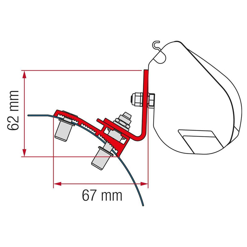 Fiamma Kit for F35 PSA (98655Z095) - Fiamma wall installation adapters enabling secure awning mounting across different vehicle types - My Fiamma