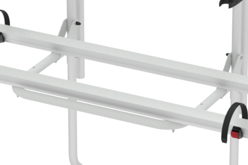 Fiamma Carry-Bike Ford Transit Bike Rack Tailgate in Silver (2000–2011) | 02093A60A - Fiamma bike racks for motorhomes and campervans designed for secure, reliable bicycle transport on the road - My Fiamma