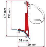 Fiamma Kit Ford Custom Lift Roof Rhd H1/L2 98655Z170 - Fiamma wall installation adapters enabling secure awning mounting across different vehicle types - My Fiamma