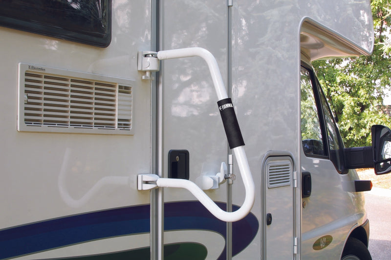 Security 46 Pro (white, 46cm with extra lock) - Fiamma security handles and accessories improving entry support and anti-theft protection - My Fiamma