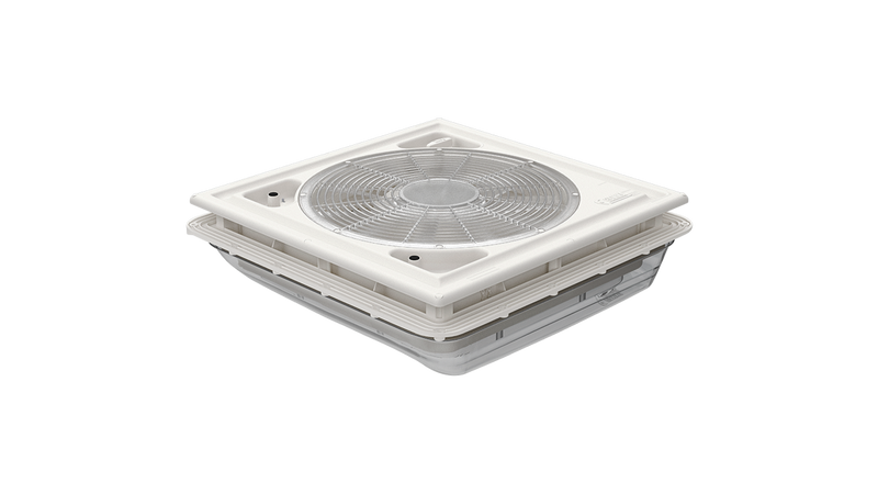 Fiamma Turbo-Vent Premium - 12V Roof Fan 40x40 - White - Variable Speed - Fiamma rooflights for caravans and motorhomes delivering natural light, ventilation and weatherproof roof openings - My Fiamma