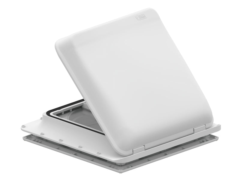 Fiamma Turbo-Vent Premium - 12V Roof Fan 40x40 - White - Variable Speed - Fiamma rooflights for caravans and motorhomes delivering natural light, ventilation and weatherproof roof openings - My Fiamma