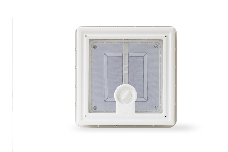 Fiamma Vent 40 Rooflight - 40x40 cm - Crystal - Mosquito Net & Permanent Ventilation - Fiamma rooflights for caravans and motorhomes delivering natural light, ventilation and weatherproof roof openings - My Fiamma