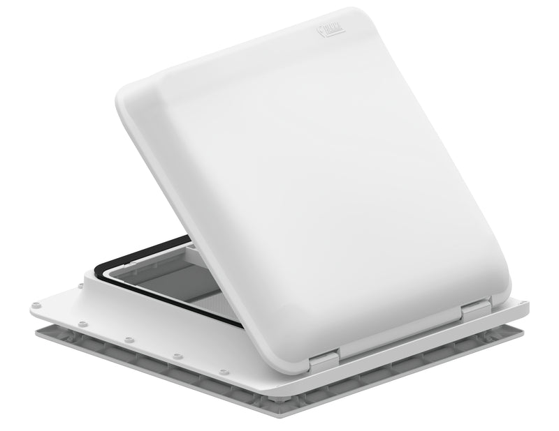 Fiamma Vent 40 Rooflight - 40x40 cm - White - Mosquito Net & Permanent Ventilation - Fiamma rooflights for caravans and motorhomes delivering natural light, ventilation and weatherproof roof openings - My Fiamma