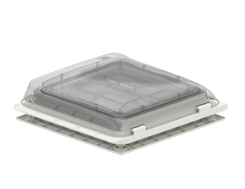Fiamma Vent 40 Rooflight - 40x40 cm - Crystal - Mosquito Net & Permanent Ventilation - Fiamma rooflights for caravans and motorhomes delivering natural light, ventilation and weatherproof roof openings - My Fiamma
