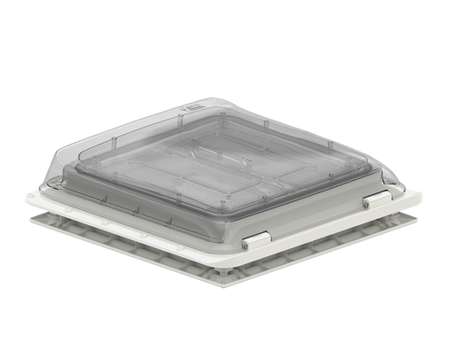 Fiamma Vent 40 Rooflight - 40x40 cm - Crystal - Mosquito Net & Permanent Ventilation - Fiamma rooflights for caravans and motorhomes delivering natural light, ventilation and weatherproof roof openings - My Fiamma