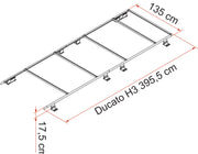 Fiamma Roof Rail Ducato H3 – Aluminium Roof Rack System – Ducato/Relay/Boxer 2006+ High Roof - Fiamma roof rails and accessories enabling secure mounting of storage boxes and travel gear - My Fiamma