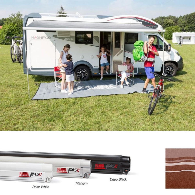 Fiamma F45 S Winch Awning Wind Out 400 Polar White Case Sahara Fabric - Fiamma wall installation adapters enabling secure awning mounting across different vehicle types - My Fiamma