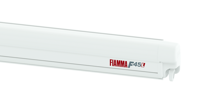 F45L 550 Wall Installation Awning - Fiamma wall-mounted awnings for caravans and motorhomes providing shade and sheltered outdoor space - My Fiamma