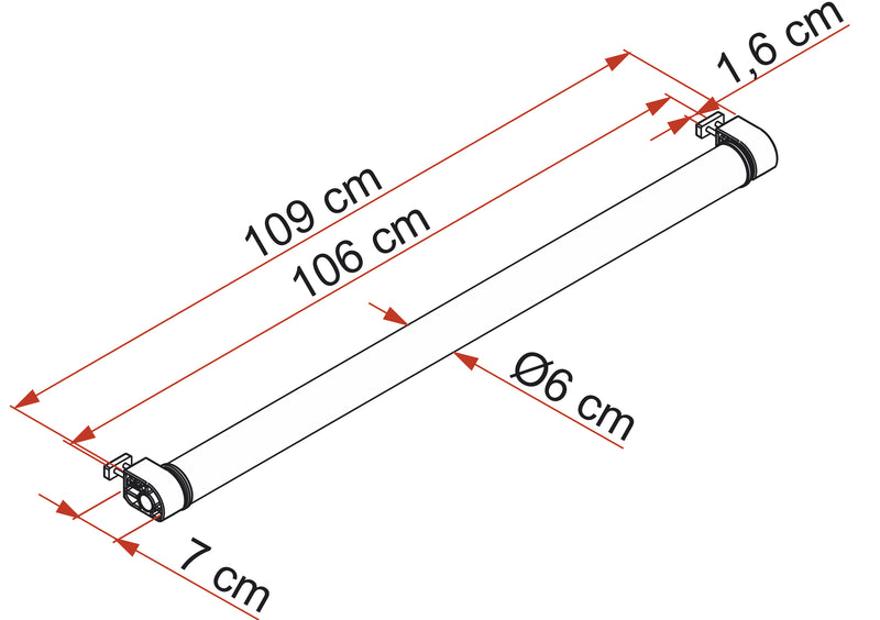 Roller Roof Rail (aid for loading/unloading, 1.5kg) - Fiamma roof rails and accessories enabling secure mounting of storage boxes and travel gear - My Fiamma