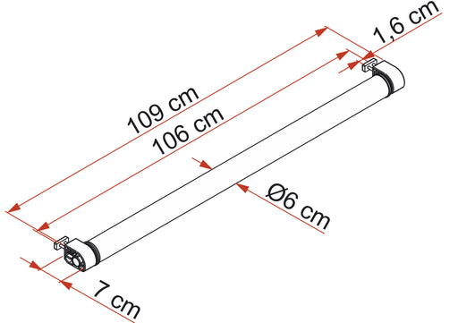 Roller Roof Rail (aid for loading/unloading, 1.5kg) - Fiamma roof rails and accessories enabling secure mounting of storage boxes and travel gear - My Fiamma