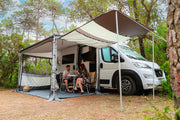 Privacy Ultra Light 450 – fits 450 cm awning · height 230–280 cm · depth 250 cm - Fiamma panels and enclosures for caravans and motorhomes, designed to create shaded, sheltered outdoor living spaces - My Fiamma