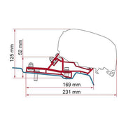 Fiamma Adapter Ford Transit Van RHD H2-L3 340 (98655Z189) - Fiamma wall installation adapters enabling secure awning mounting across different vehicle types - My Fiamma