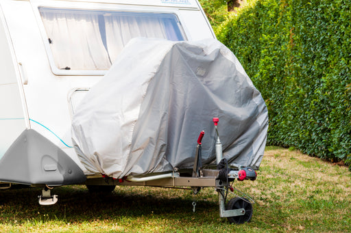 Fiamma Carry-Bike Bike Cover Caravan - A-Frame Bike Carrier Cover - Up to 2 Bikes - Platinum Grey - Fiamma bike covers providing weather-resistant, secure protection for bicycles during travel - My Fiamma