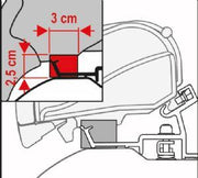 Fiamma F80S/F65L Rain Guard Kit 45M 98655-020 - Fiamma wall installation adapters enabling secure awning mounting across different vehicle types - My Fiamma