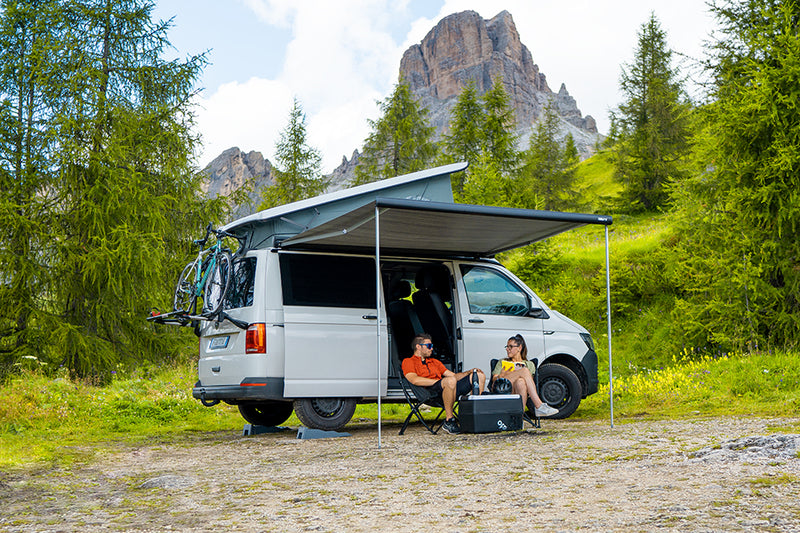 F43van 300 Wall Installation Awning - Fiamma wall-mounted awnings for caravans and motorhomes providing shade and sheltered outdoor space - My Fiamma