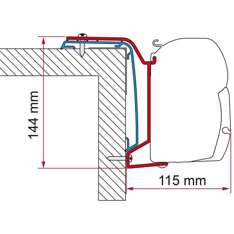 Fiamma F45s Bracket Kit for Rapido Series S6 666F-696F from 2024 On - Fiamma wall installation adapters enabling secure awning mounting across different vehicle types - My Fiamma
