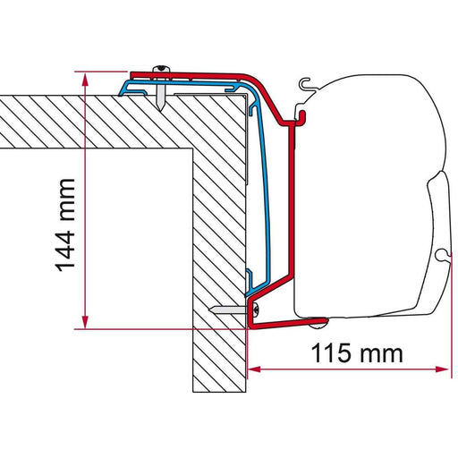 Fiamma F45s Bracket Kit for Rapido Series S6 666F-696F from 2024 On - Fiamma wall installation adapters enabling secure awning mounting across different vehicle types - My Fiamma