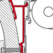 Fiamma Adapter Hymer Klasse 3.5m (98655-248) - Fiamma wall installation adapters enabling secure awning mounting across different vehicle types - My Fiamma