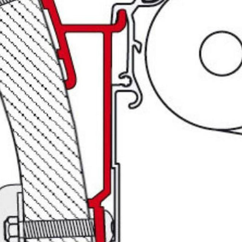 Fiamma Adapter Hymer Klasse 3.5m (98655-248) - Fiamma wall installation adapters enabling secure awning mounting across different vehicle types - My Fiamma