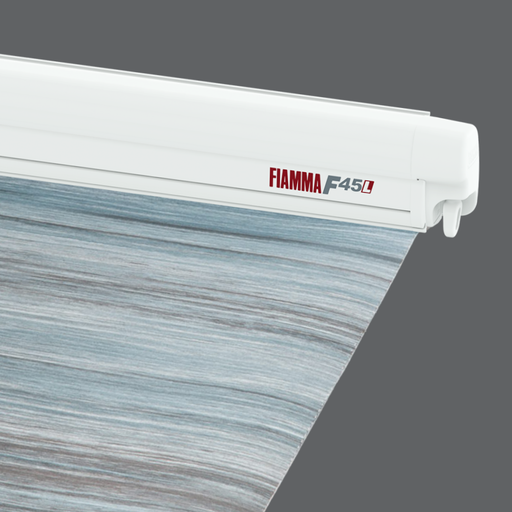 F45L 550 Wall Installation Awning - Fiamma wall-mounted awnings for caravans and motorhomes providing shade and sheltered outdoor space - My Fiamma