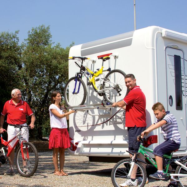 Fiamma Carry-Bike Trigano/CI/Roller Team (02093A57A) - Fiamma bike racks for motorhomes and campervans designed for secure, reliable bicycle transport on the road - My Fiamma