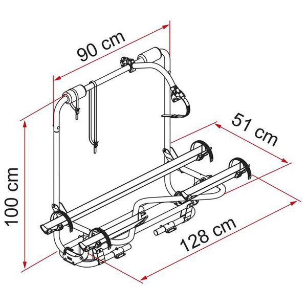 Fiamma Carry-Bike Caravan XL A Pro 300 (02096-91-) - Fiamma bike racks for motorhomes and campervans designed for secure, reliable bicycle transport on the road - My Fiamma