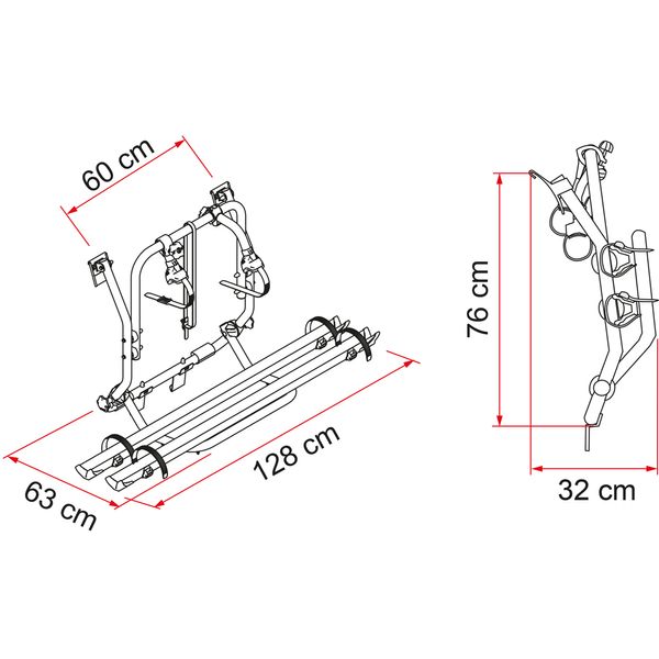 Fiamma VW T2 T2 ( 1967  1979) T2 Westfalia Bike Rack - Fiamma bike racks for motorhomes and campervans designed for secure, reliable bicycle transport on the road - My Fiamma