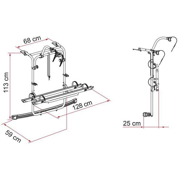 Fiamma VW Caddy Fits VW Caddy /Caddy Maxi 2016 2020 Bike Rack - Fiamma bike racks for motorhomes and campervans designed for secure, reliable bicycle transport on the road - My Fiamma