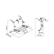 Fiamma VW T6 Pro Deep Black ** Fits VW T6 Transporter / Caravelle / Multivan / California  (2014) Bike Rack - Fiamma bike racks for motorhomes and campervans designed for secure, reliable bicycle transport on the road - My Fiamma