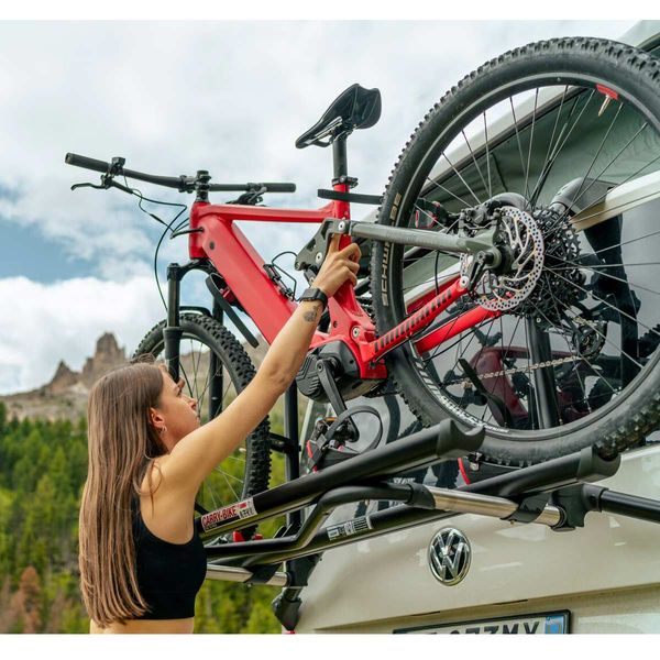 Fiamma VW T6 Pro Deep Black ** Fits VW T6 Transporter / Caravelle / Multivan / California  (2014) Bike Rack - Fiamma bike racks for motorhomes and campervans designed for secure, reliable bicycle transport on the road - My Fiamma