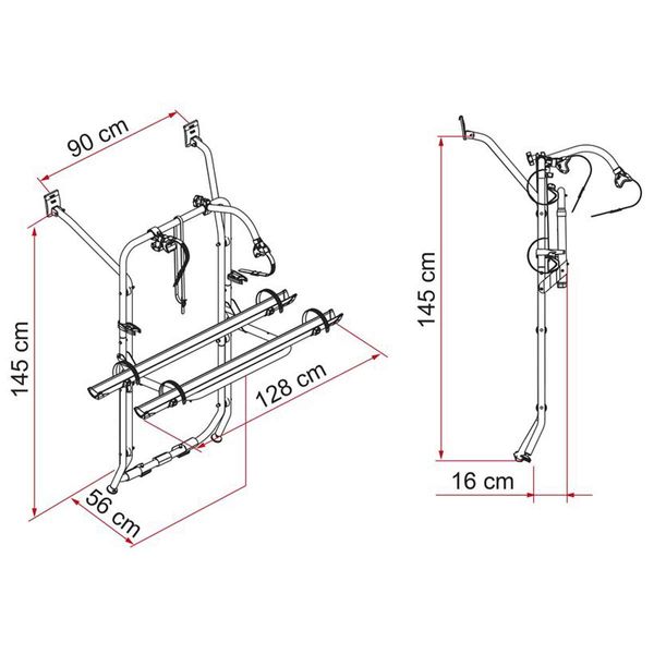 Fiamma VW T5 Fits VW T5 Transporter / Caravelle / Multivan / California (2003 2014) Bike Racks - Fiamma bike racks for motorhomes and campervans designed for secure, reliable bicycle transport on the road - My Fiamma