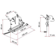 Fiamma Carry-Bike Ford Transit Custom Nugget / Nugget Plus Highroof (fits Nugget / Nugget Plus raised roof ?2012–?2023, Rail Plus, 2–3 bikes / 2 E-Bike, Deep Black) - Fiamma bike racks for motorhomes and campervans designed for secure, reliable bicycle transport on the road - My Fiamma