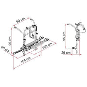 Fiamma Mercedes V Class Premium * Mercedes V Class III series,Vito III series and MarcoPolo III series with a singletailgate (2014) Bike Rack - Fiamma bike racks for motorhomes and campervans designed for secure, reliable bicycle transport on the road - My Fiamma