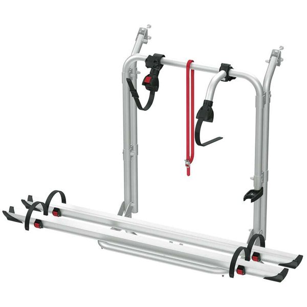 Fiamma Carry-Bike 200 D (Alu) fits Fiat Ducato I 1981–1994 H1/H2, Ducato II / Boxer I / Jumper I 1994–1999 H2; Ford Transit MK3–MK7 1987–2014 H1/H2/H3; Transit MK8 2014 H3 - Fiamma bike racks for motorhomes and campervans designed for secure, reliable bicycle transport on the road - My Fiamma