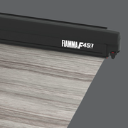 F45L 550 Wall Installation Awning - Fiamma wall-mounted awnings for caravans and motorhomes providing shade and sheltered outdoor space - My Fiamma
