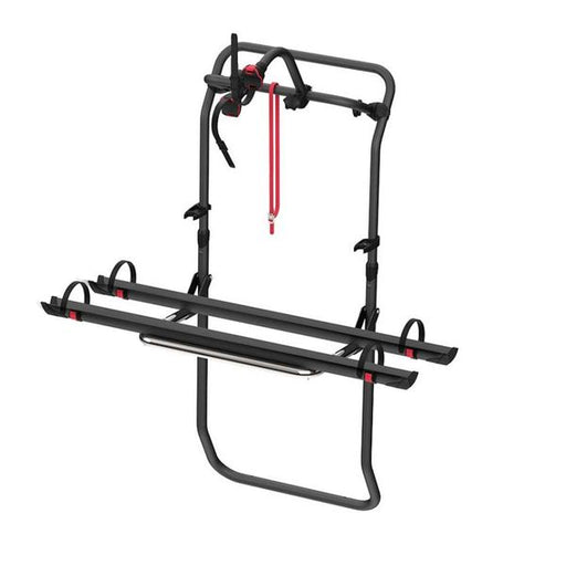 Carry-Bike Frame Ducato (Deep Black, Rail Plus, fits Fiat Ducato III–IV ?2006 H2/H3, Citroën Jumper II–III, Peugeot Boxer II–III, not for 270° hinges, 2–3 bikes / 2 E-Bikes, max load 50kg) - Fiamma bike racks for motorhomes and campervans designed for secure, reliable bicycle transport on the road - My Fiamma