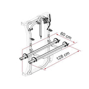Carry-Bike Frame Ducato (Alu, Rail Plus, fits Fiat Ducato III–IV ?2006 H2/H3, Citroën Jumper II–III, Peugeot Boxer II–III, not for 270° hinges, 2–3 bikes / 2 E-Bikes, max load 50kg) - Fiamma bike racks for motorhomes and campervans designed for secure, reliable bicycle transport on the road - My Fiamma