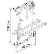Fiamma Kit Frame Ducato (Stainless steel frame, for Fiat Ducato III–IV 2006 H2/H3, Citroën Jumper II–III, Peugeot Boxer II–III, not suitable for 270° hinges) - Fiamma bike racks for motorhomes and campervans designed for secure, reliable bicycle transport on the road - My Fiamma