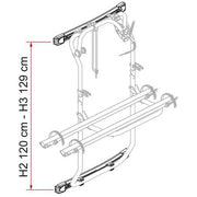 Fiamma Kit Bars DJ Transit 2014 (Alu) - Fiamma bike racks for motorhomes and campervans designed for secure, reliable bicycle transport on the road - My Fiamma