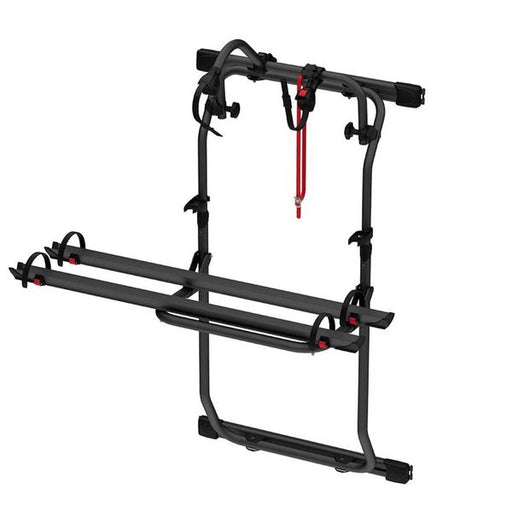 Carry-Bike DJ Ducato Deep Black (Complete set: Kit Bars + Rack) - Fiamma bike racks for motorhomes and campervans designed for secure, reliable bicycle transport on the road - My Fiamma