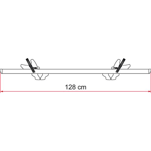 Rail Premium S (Premium Quick, sliding, 128cm, 1.7kg) - Fiamma bike rack accessories providing enhanced security, mounting options and travel practicality - My Fiamma