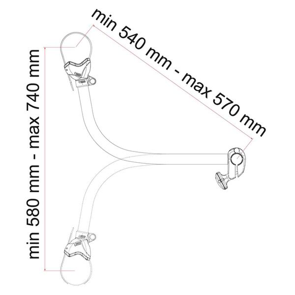 Fiamma Bike-Block Pro S 4 Deep Black (08831C01A) - Fiamma bike rack accessories providing enhanced security, mounting options and travel practicality - My Fiamma
