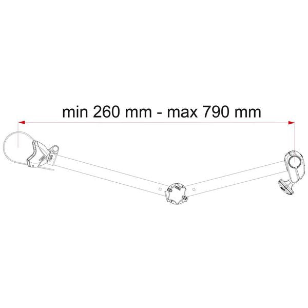 Bike-Block Pro S D3 (Ø25–100mm, 360° rotation, anti-theft buttonhole, 0.8kg) - Fiamma bike rack accessories providing enhanced security, mounting options and travel practicality - My Fiamma