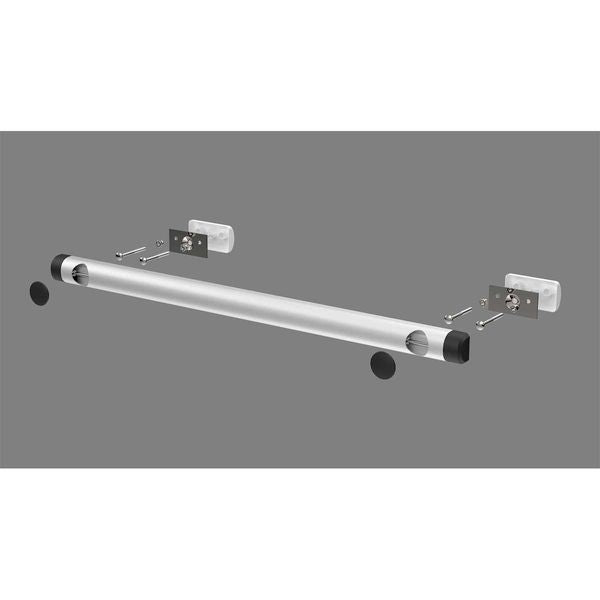 Fiamma Kit Support Bar (pair of 74cm pre-drilled anodised aluminium bars with screws, brackets & end caps, 1.2kg) - Fiamma bike rack installation kits ensuring safe, stable mounting on caravan or motorhome rear walls - My Fiamma