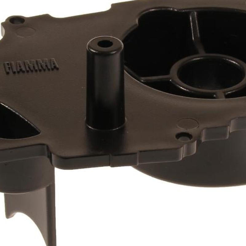 Fiamma F80s Left Hand Inner End Cap Black (98673H201) - Fiamma wall installation adapters enabling secure awning mounting across different vehicle types - My Fiamma