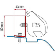 Fiamma F35 Adapter Kit Nissan Nv200 98655Z026 - Fiamma wall installation adapters enabling secure awning mounting across different vehicle types - My Fiamma