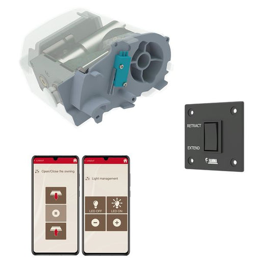 Motor Kit Advanced F80S / F80L - Fiamma awning motors allowing smooth, powered opening and closing for added convenience - My Fiamma