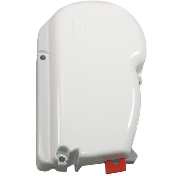 Fiamma Left Hand End Cover F45S Polar White 98655-539 - Fiamma wall installation adapters enabling secure awning mounting across different vehicle types - My Fiamma